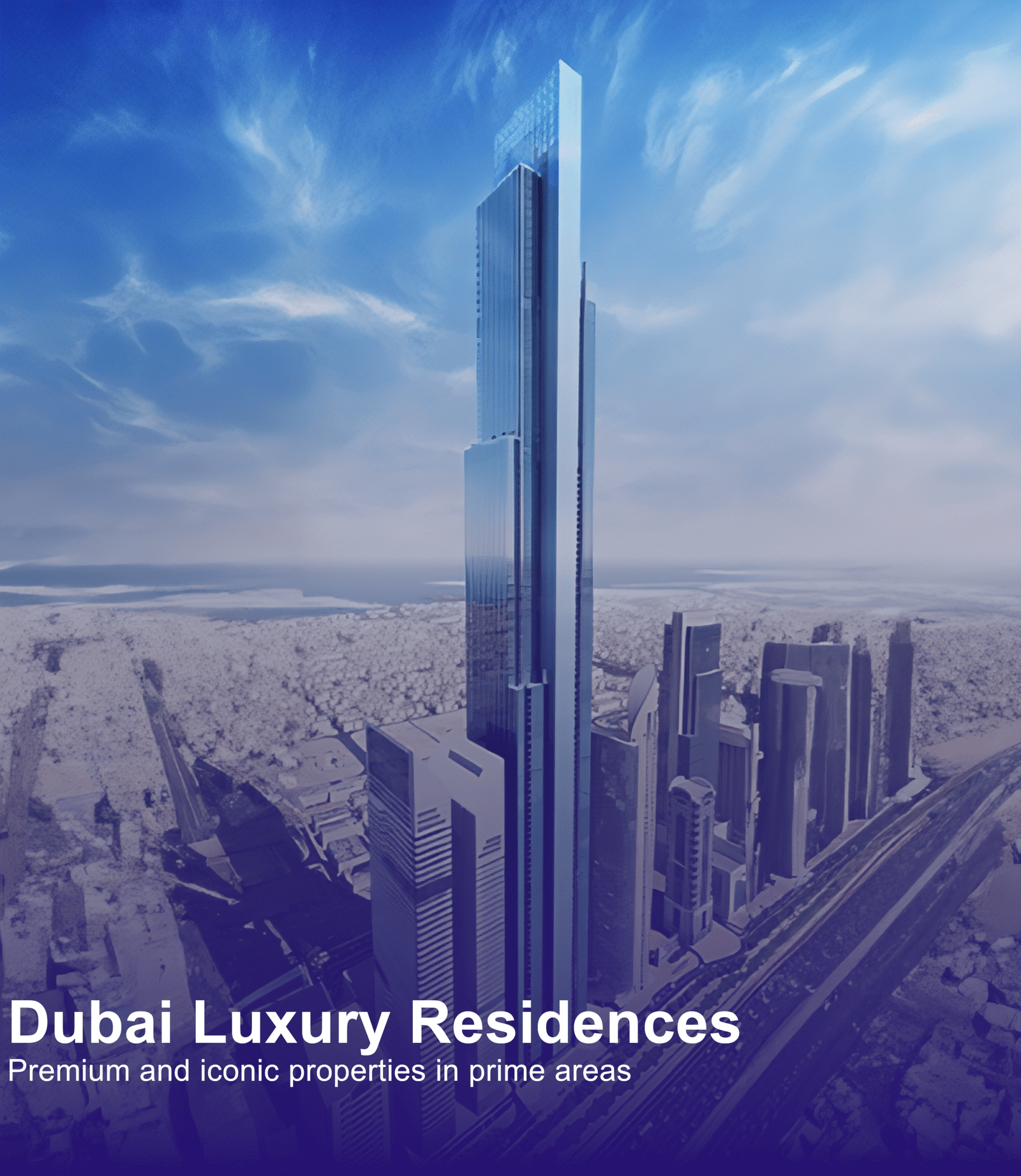 An image of the Burj Azizi Tower representing Dubai Luxury Residences.